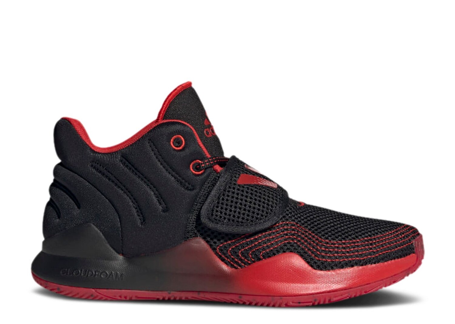 

Кроссовки adidas Deep Threat Primeblue J 'Black Vivid Red', черный