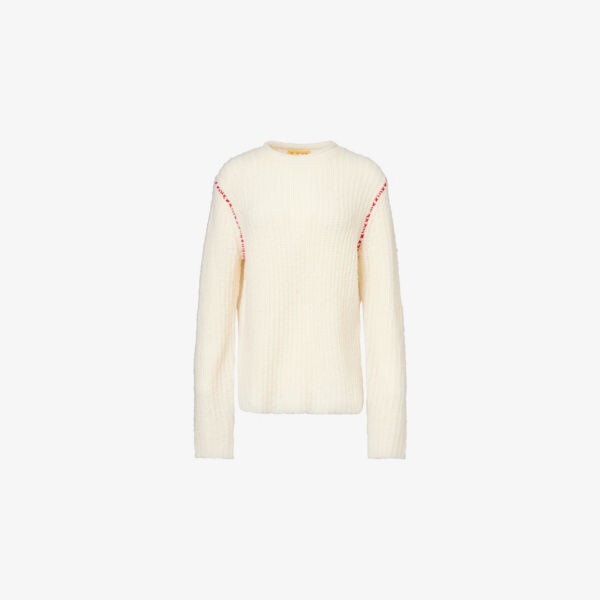 

Джемпер Cloud True с круглым вырезом из смеси шерсти Guest In Residence, бежевый