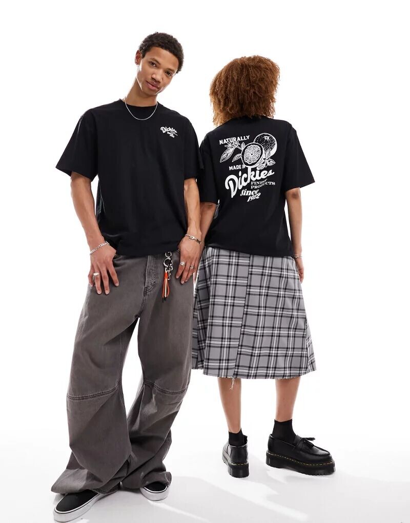 

Черная футболка с принтом на спине Dickies Raven