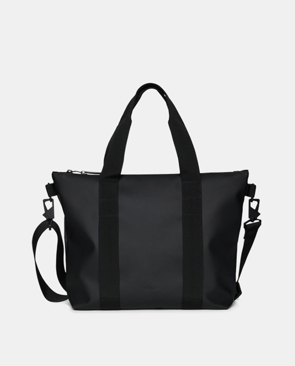 Маленькая черная водостойкая сумка-тоут Mico со съемным плечевым ремнем Rains, черный цена и фото
