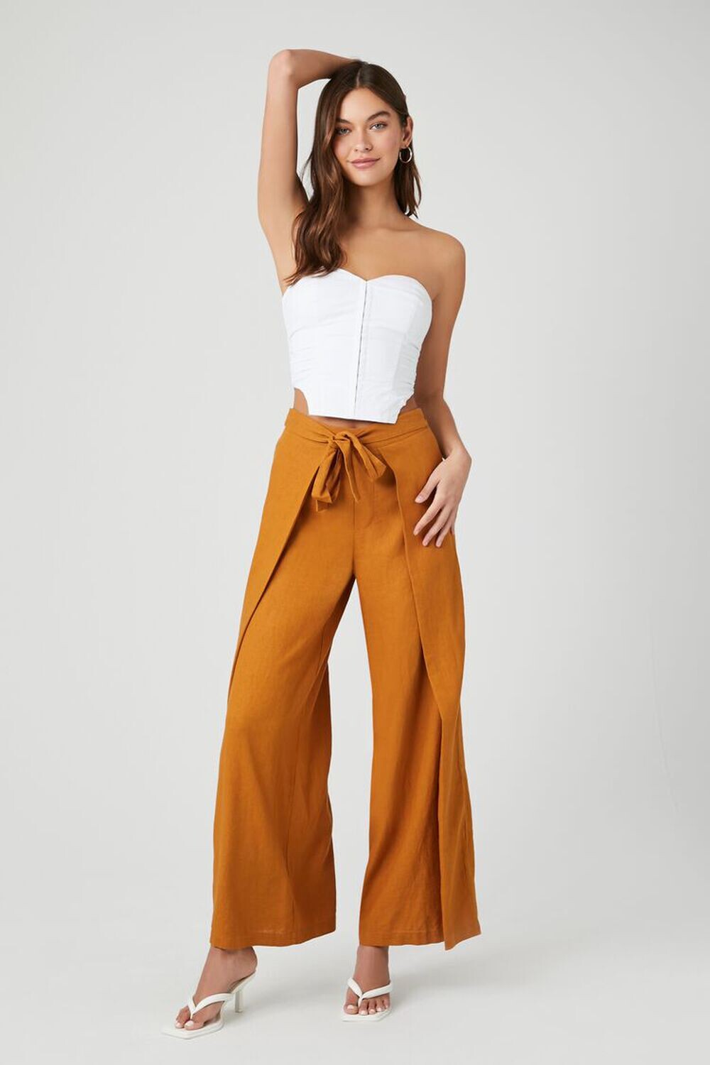 

Широкие брюки из льняной смеси Forever 21