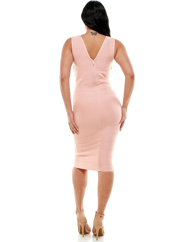 Платье Bebe Bandage Midi Dress, цвет Blush цена и фото