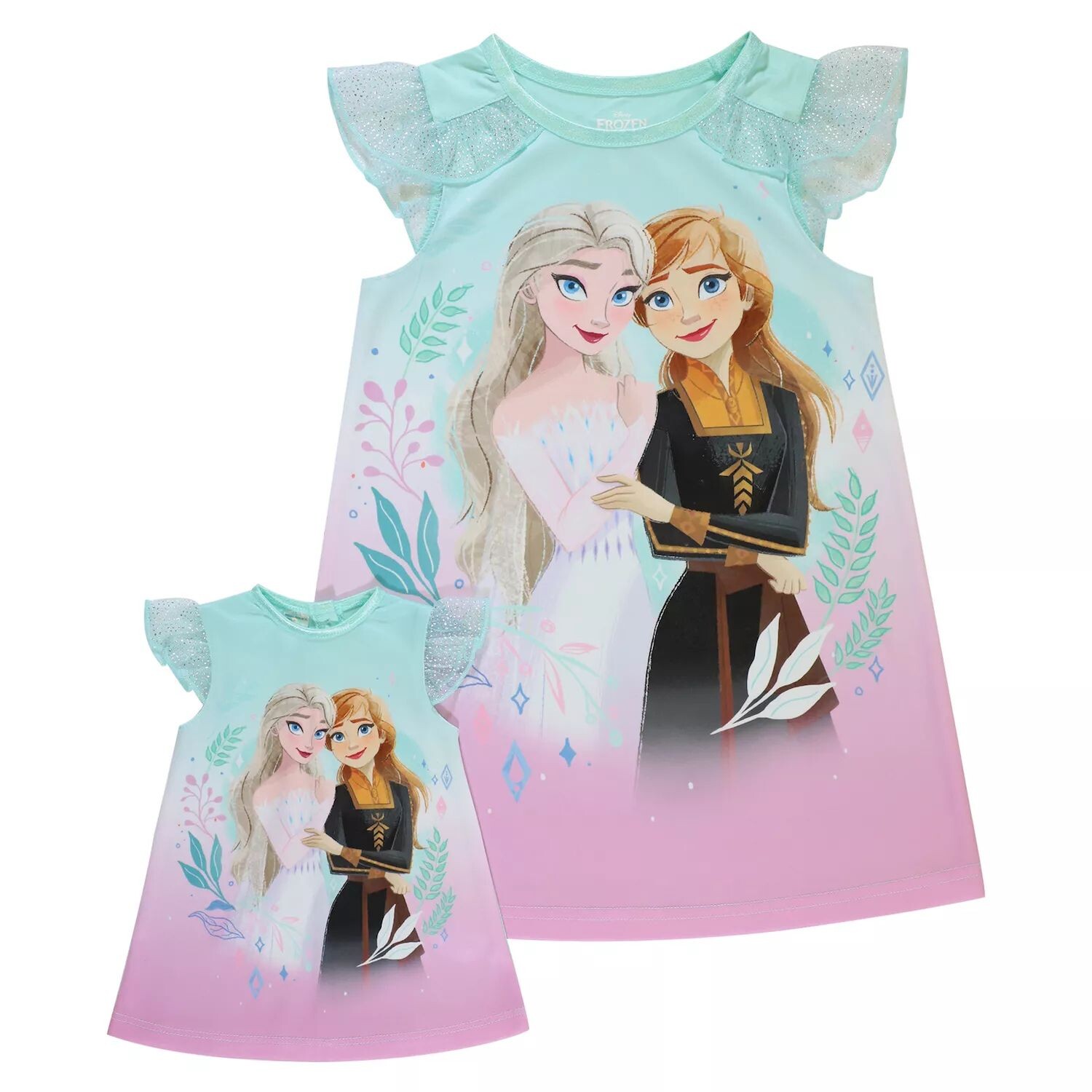

Ночная рубашка и кукольное платье Disney Frozen 2 Sisters для маленьких девочек Disney