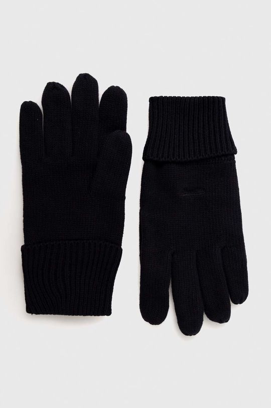 Супердрай перчатки Superdry, темно-синий черные трикотажные перчатки superdry workwear