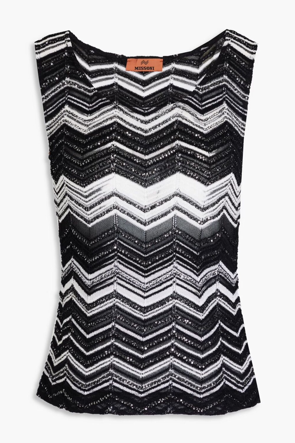 

Майка крючком, украшенная пайетками Missoni, черный