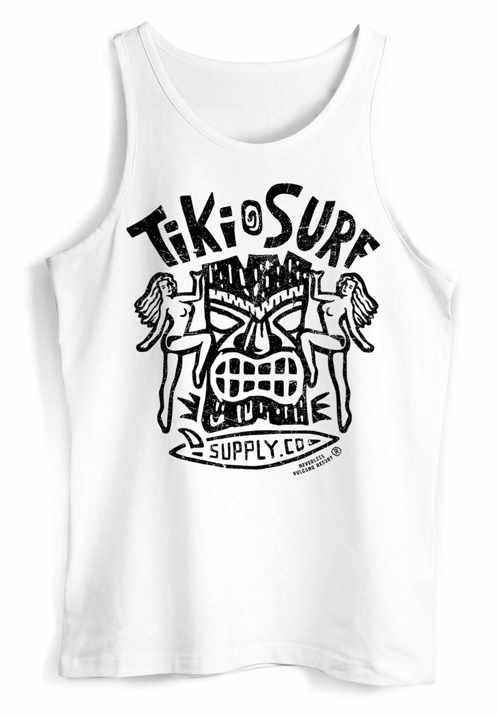 

Топ TANK- TIKI MASKE SURF HONOLULU HAWAII BEACH SUPPLY SO Neverless, черный