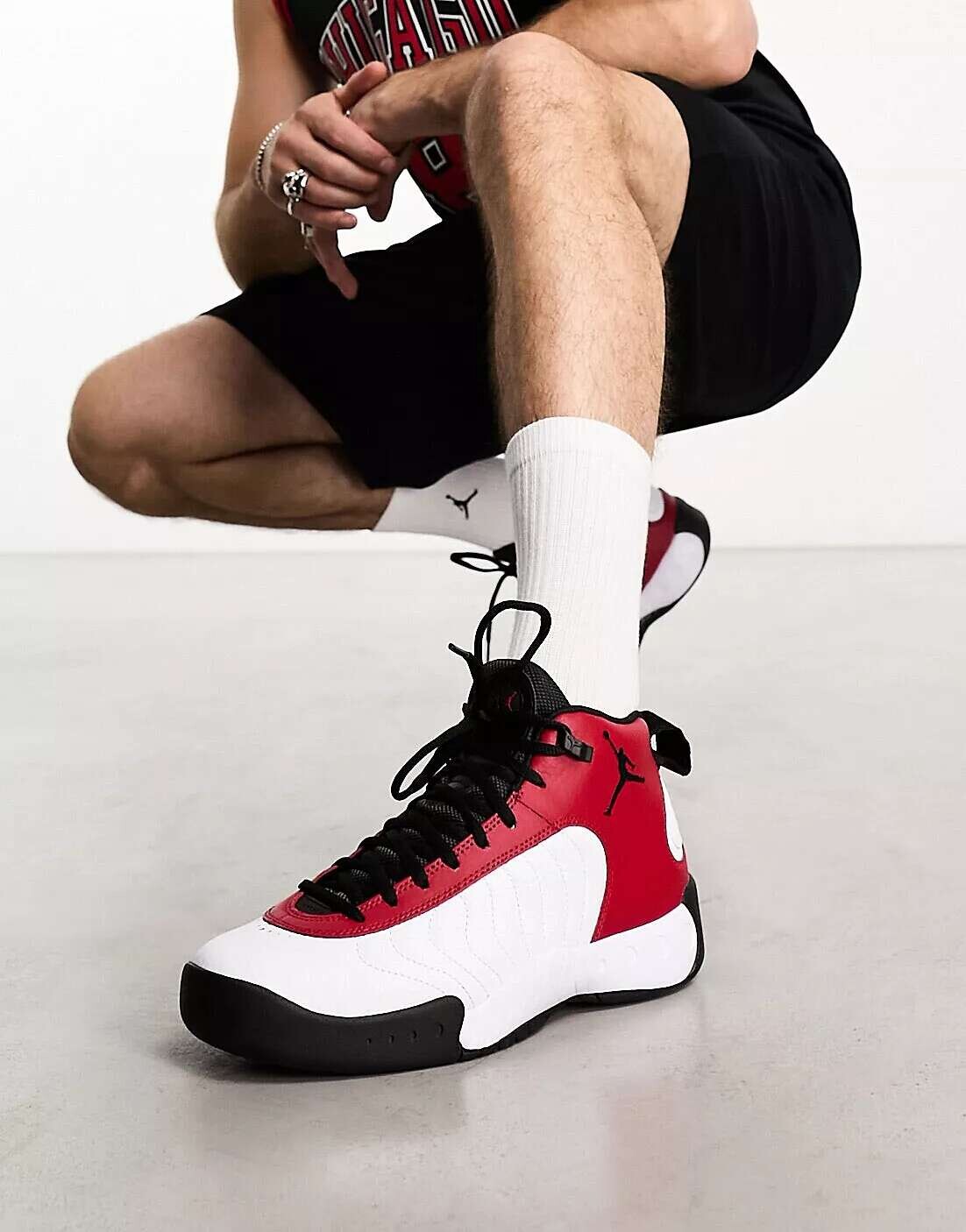 

Кроссовки Jordan Jumpman Pro белого и красного цвета для спортзала, Красный