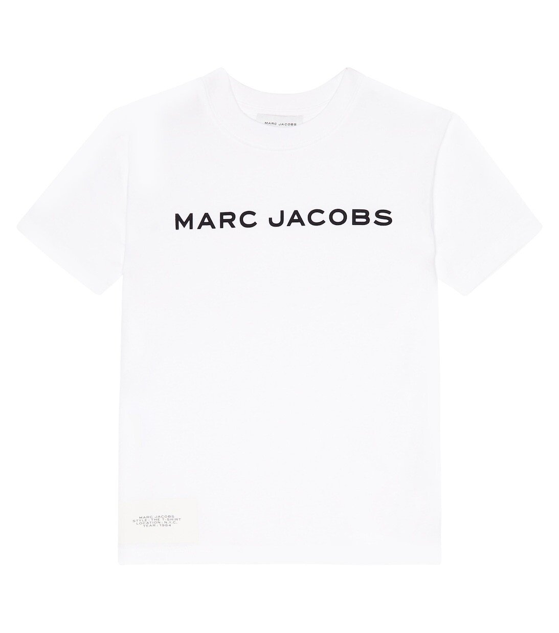 

Футболка из хлопкового джерси с принтом Marc Jacobs, белый