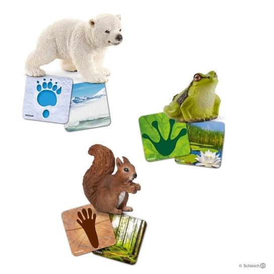 Schleich, Коллекционная фигурка + карточки - дикие животные