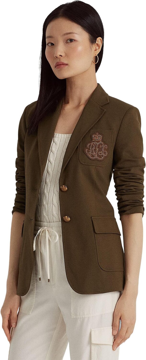 

Блейзер с нашивкой понте LAUREN Ralph Lauren, цвет Botanic Green