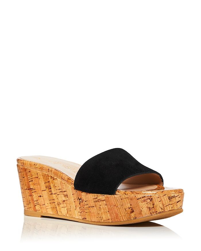 

Женские летние шлепанцы на платформе на танкетке Stuart Weitzman