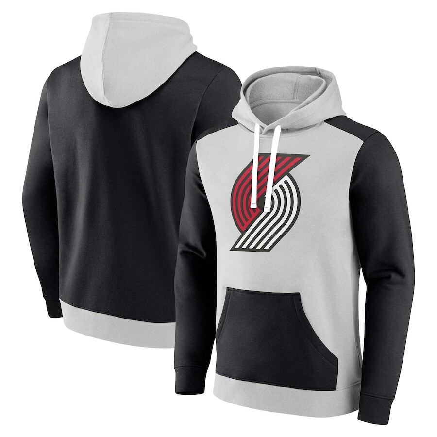 

Пуловер с капюшоном Fanatics Branded Portland Trail Blazers, серый