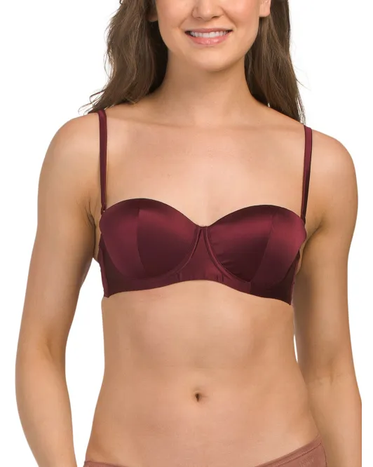

Бюстгальтер-балконет из шелковой смеси Wolford, цвет Bordeaux