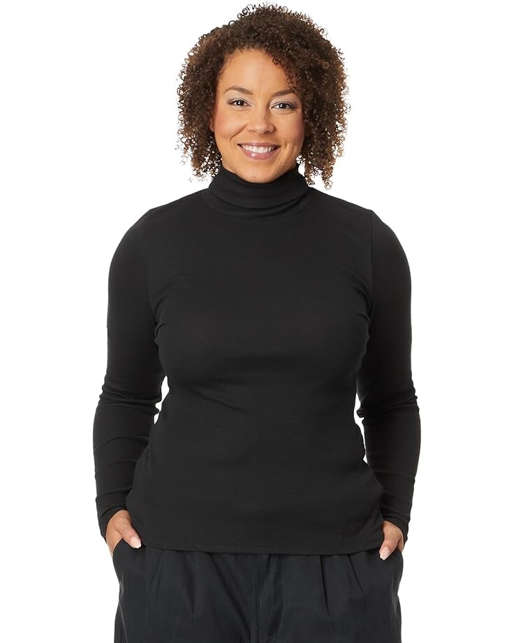 

Футболка Madewell Plus Turtleneck Long-Sleeve, цвет True Black