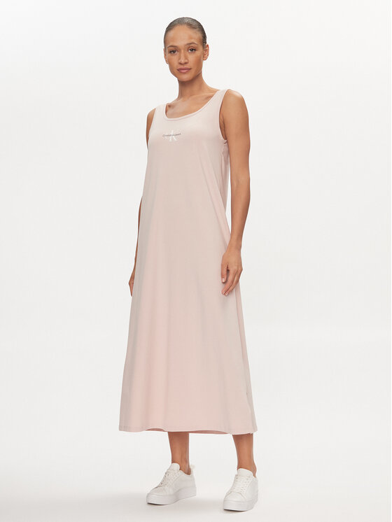 Летнее платье свободного кроя Calvin Klein, розовый летнее платье свободного кроя inwear розовый