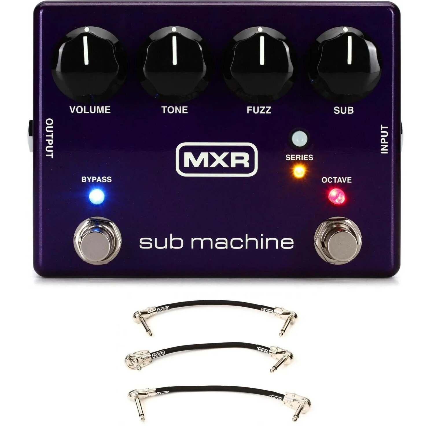 

MXR M225 Sub Machine Octave Fuzz педаль с 3 патч-кабелями