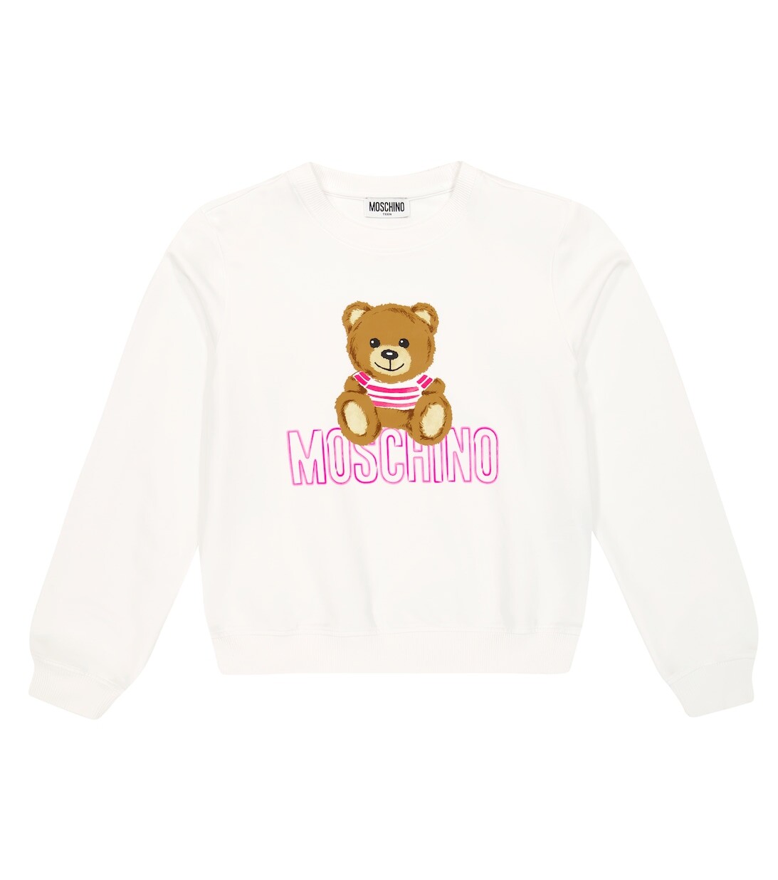 

Толстовка Teddy Bear из смесового хлопкового джерси Moschino, белый