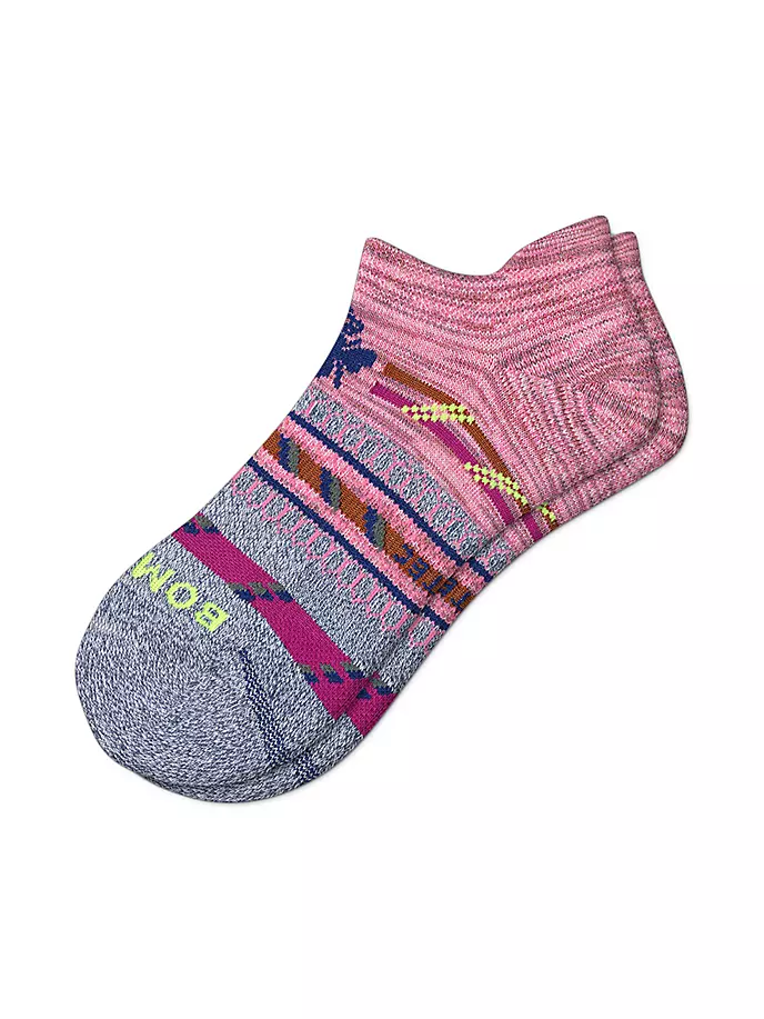 

Носки до щиколотки Space Dye Marl Bombas, цвет neon pink storm