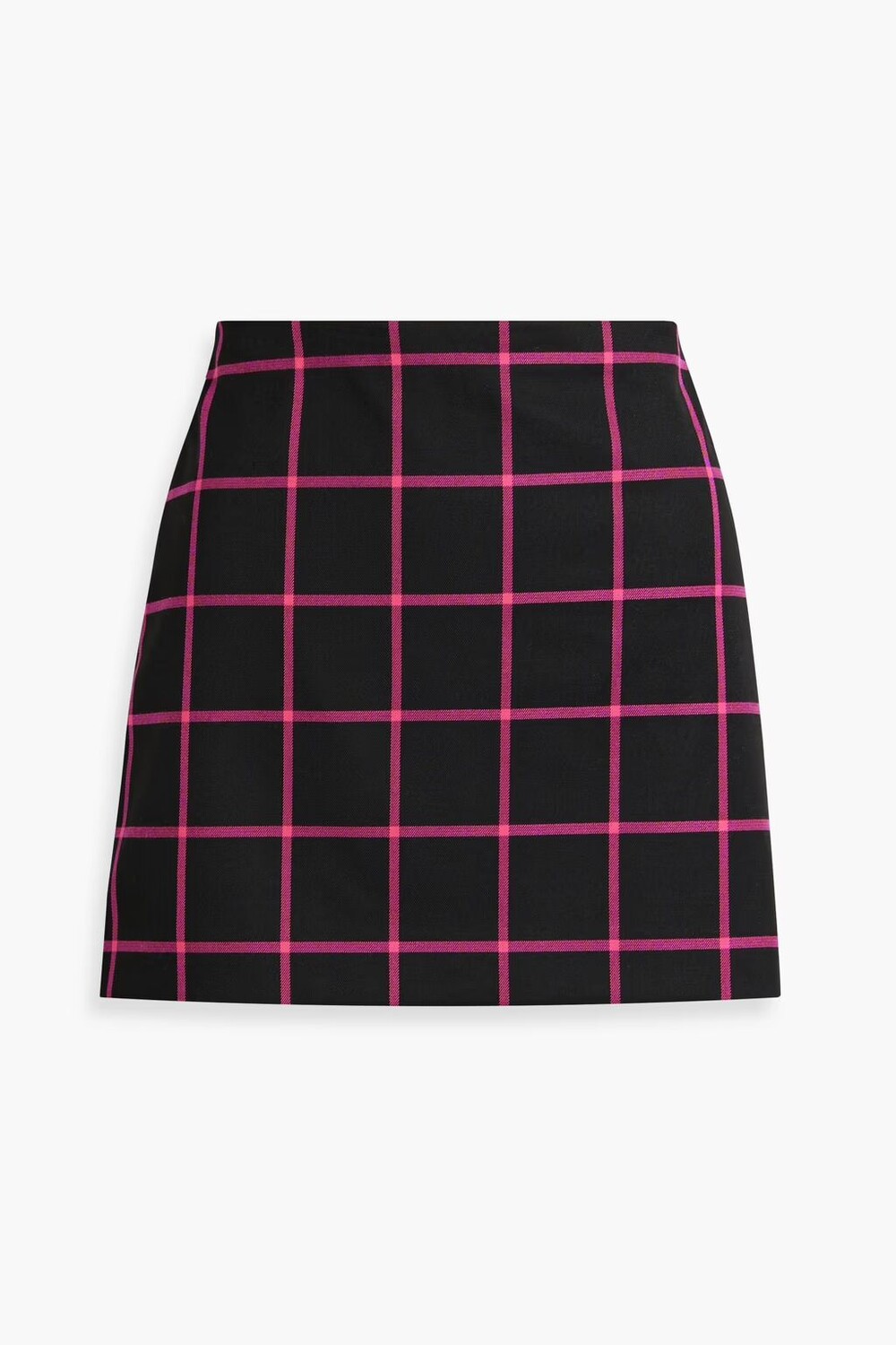 

Мини-юбка Elana в клетку из твила Alice + Olivia, черный