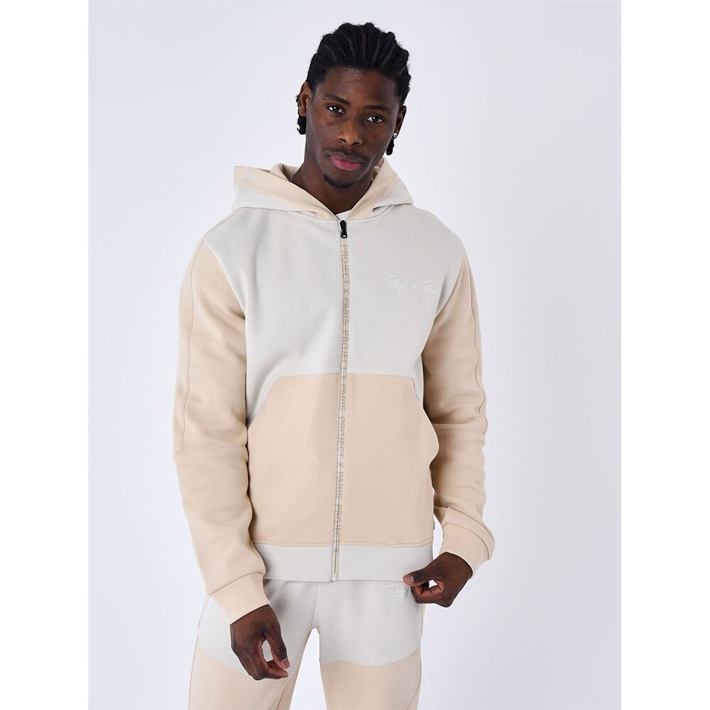 

Толстовка Project X Paris 2333108 Full Zip, бежевый, Серый, Толстовка Project X Paris 2333108 Full Zip, бежевый