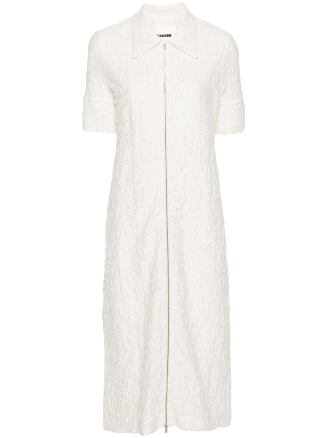 

Jil Sander фактурное платье миди, нейтральный цвет