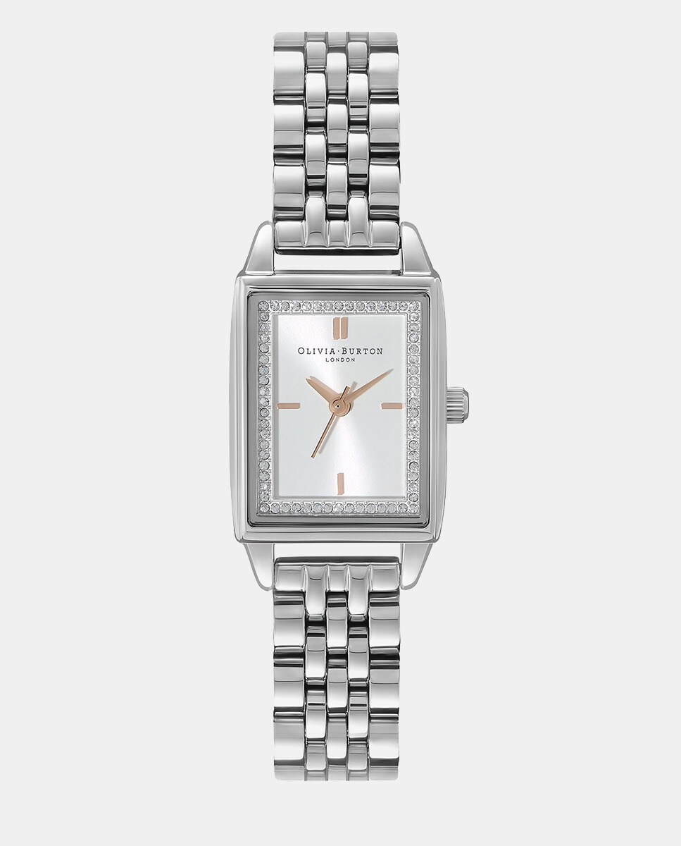 цена Rentangle 24000012 стальные женские часы Olivia Burton, серебро