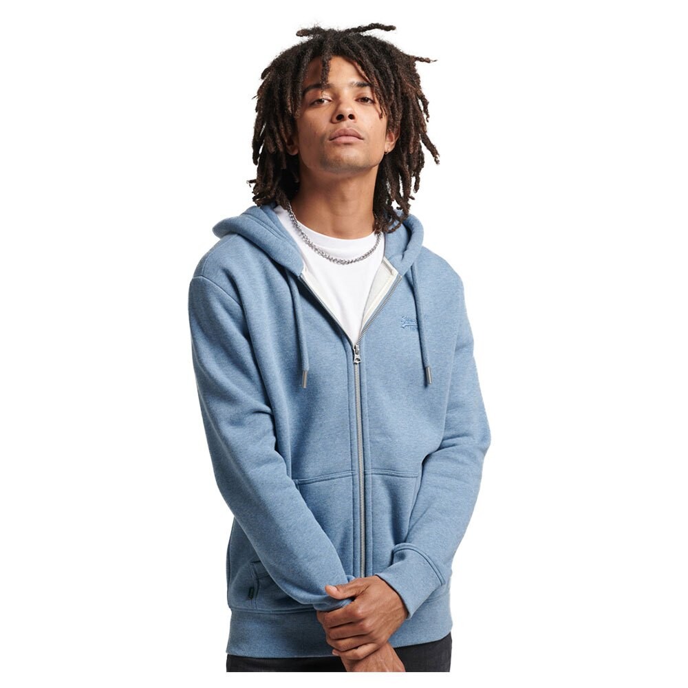 

Толстовка Superdry Vintage Logo Emb Hood Full Zip, синий