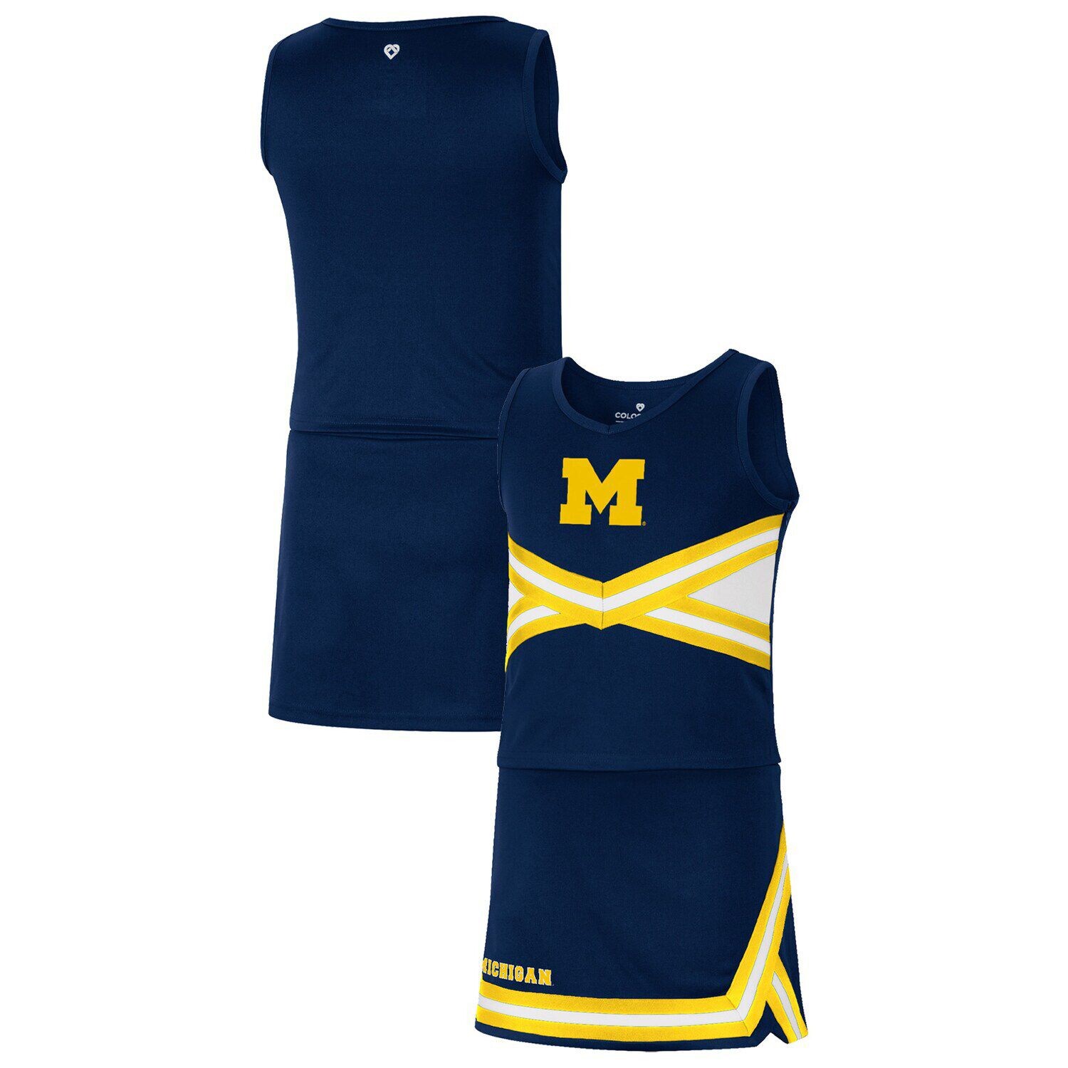 

Набор для девочек-молодежи Colosseum Navy Michigan Wolverines Carousel Cheerleader Set Colosseum