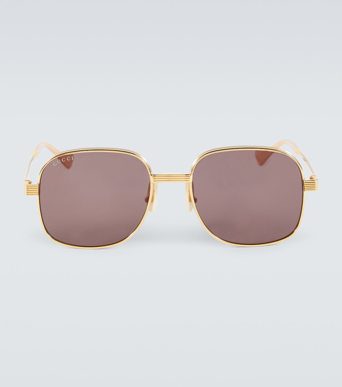 Квадратные солнцезащитные очки Gucci, золотой
