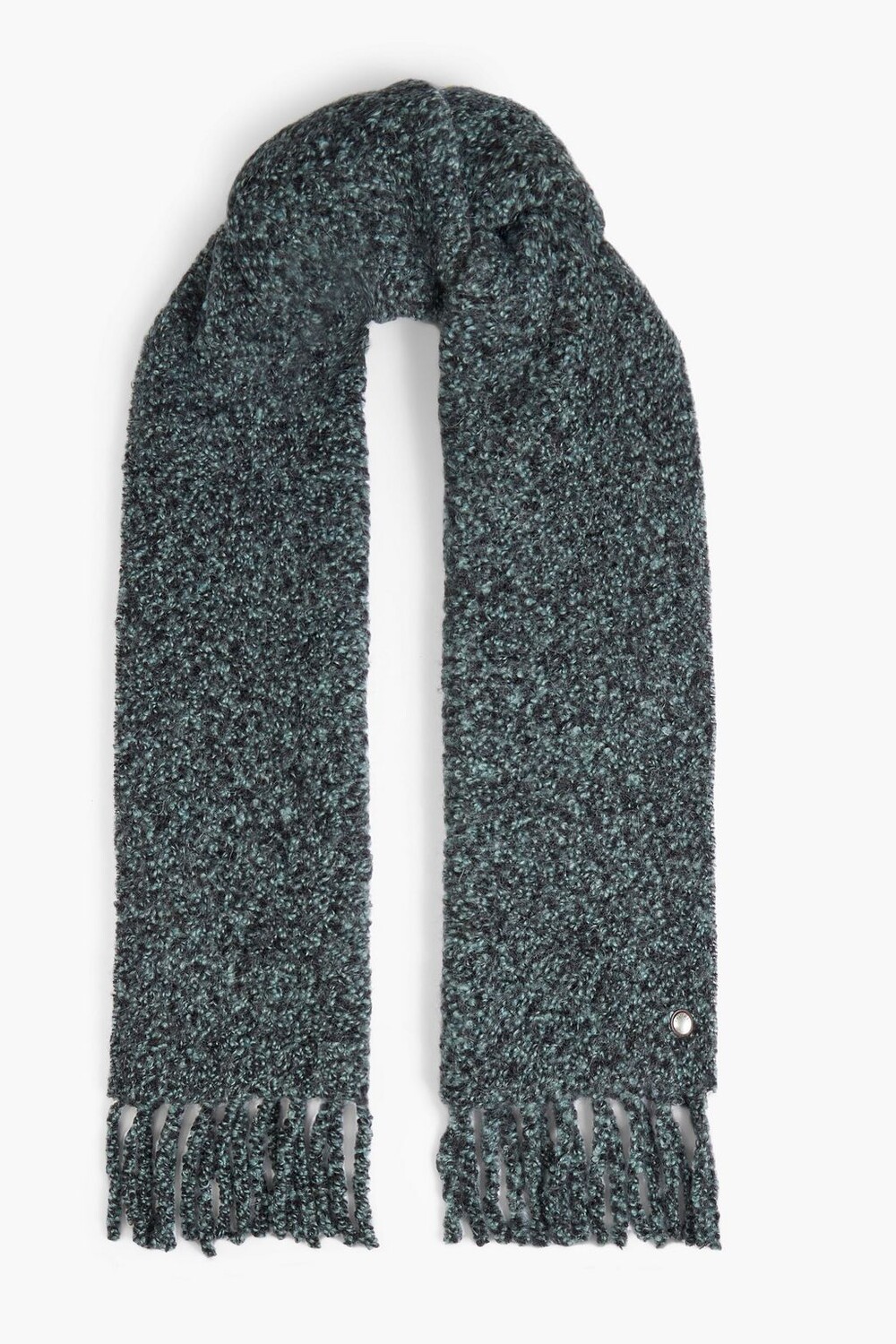 

Шарф вязки букле с бахромой Sloane из смеси альпаки RAG & BONE, серый