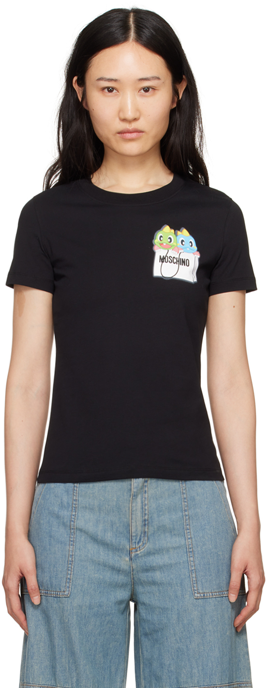 

Черная футболка Puzzle Bobble Moschino