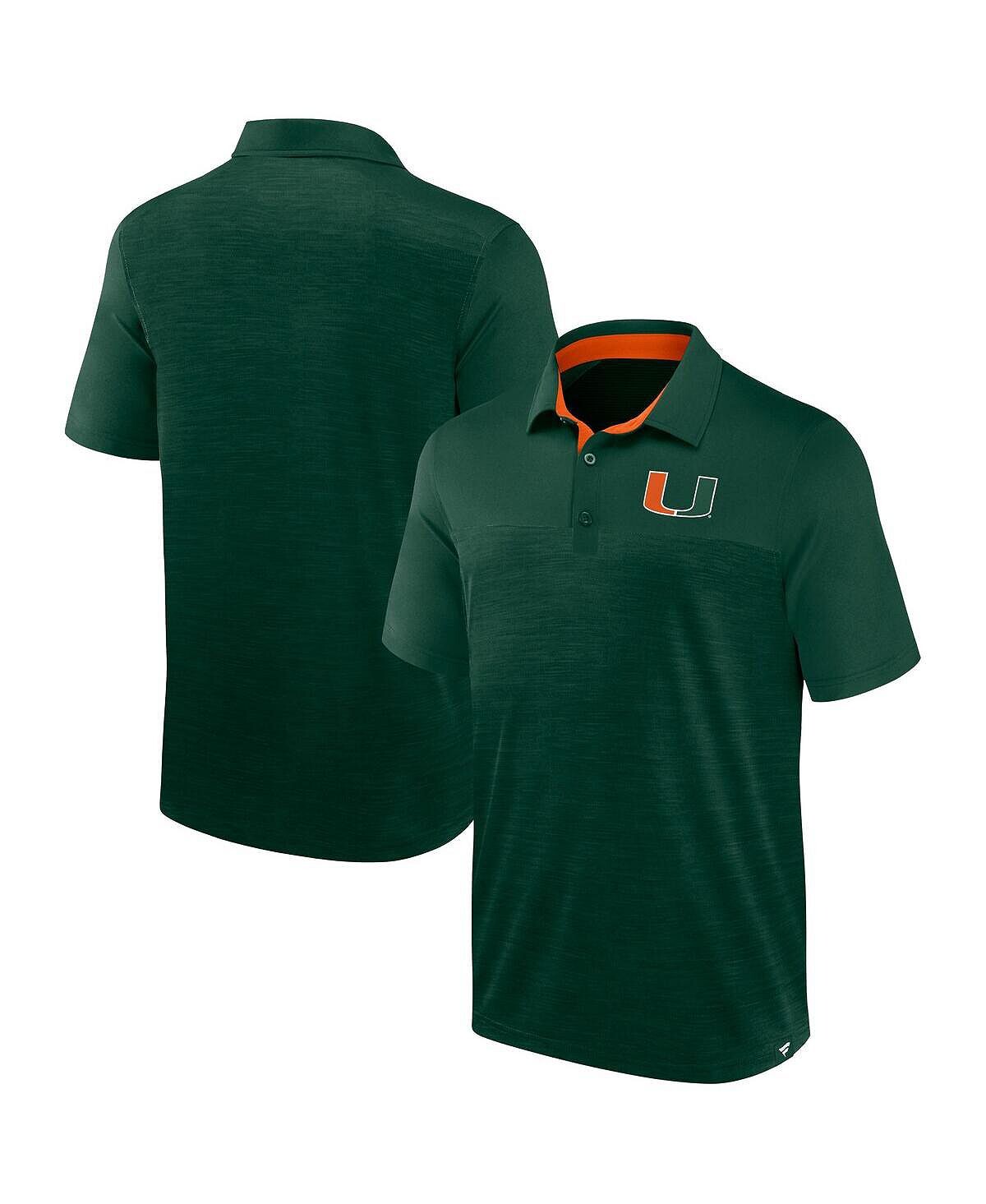 

Мужская классическая рубашка-поло Homefield с логотипом Heather Green Miami Hurricanes Fanatics