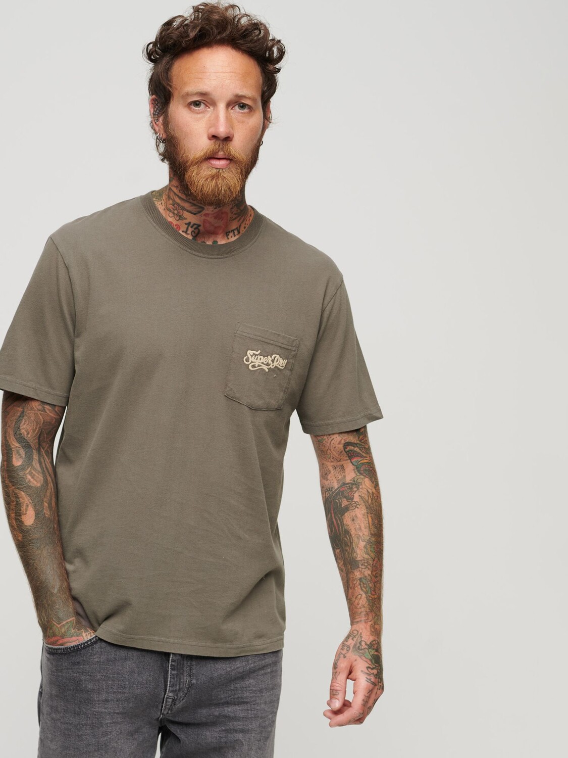 

Футболка с рисунком Superdry Tattoo, цвет Vintage Stone