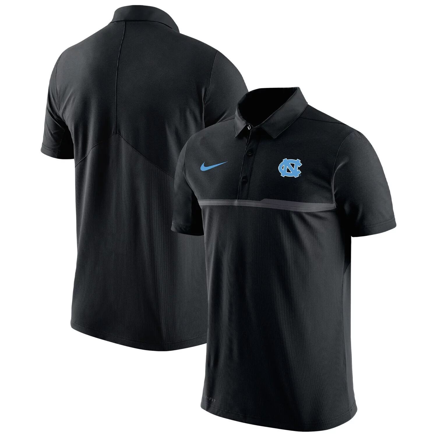 

Мужские черные кроссовки-поло Nike North Carolina Tar Heels 2023 Coaches Performance, Черный