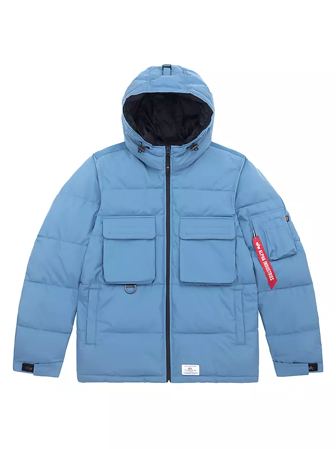 

Пуховик с капюшоном Alpha Industries, синий