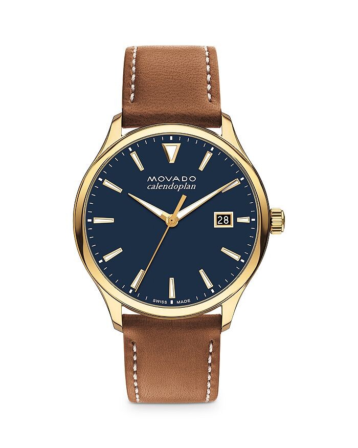 

Часы Movado Heritage Calendoplan, 40 мм, синий