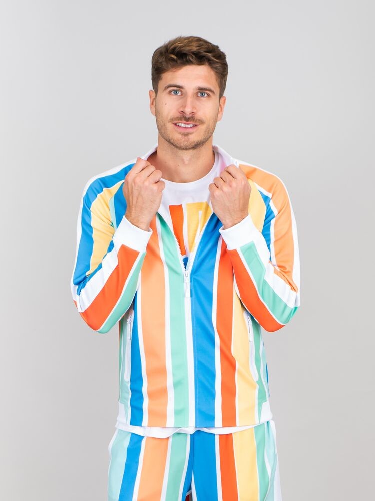 

Спортивная куртка BIDI BADU Melbourne Printed Jacket white/black, разноцветный