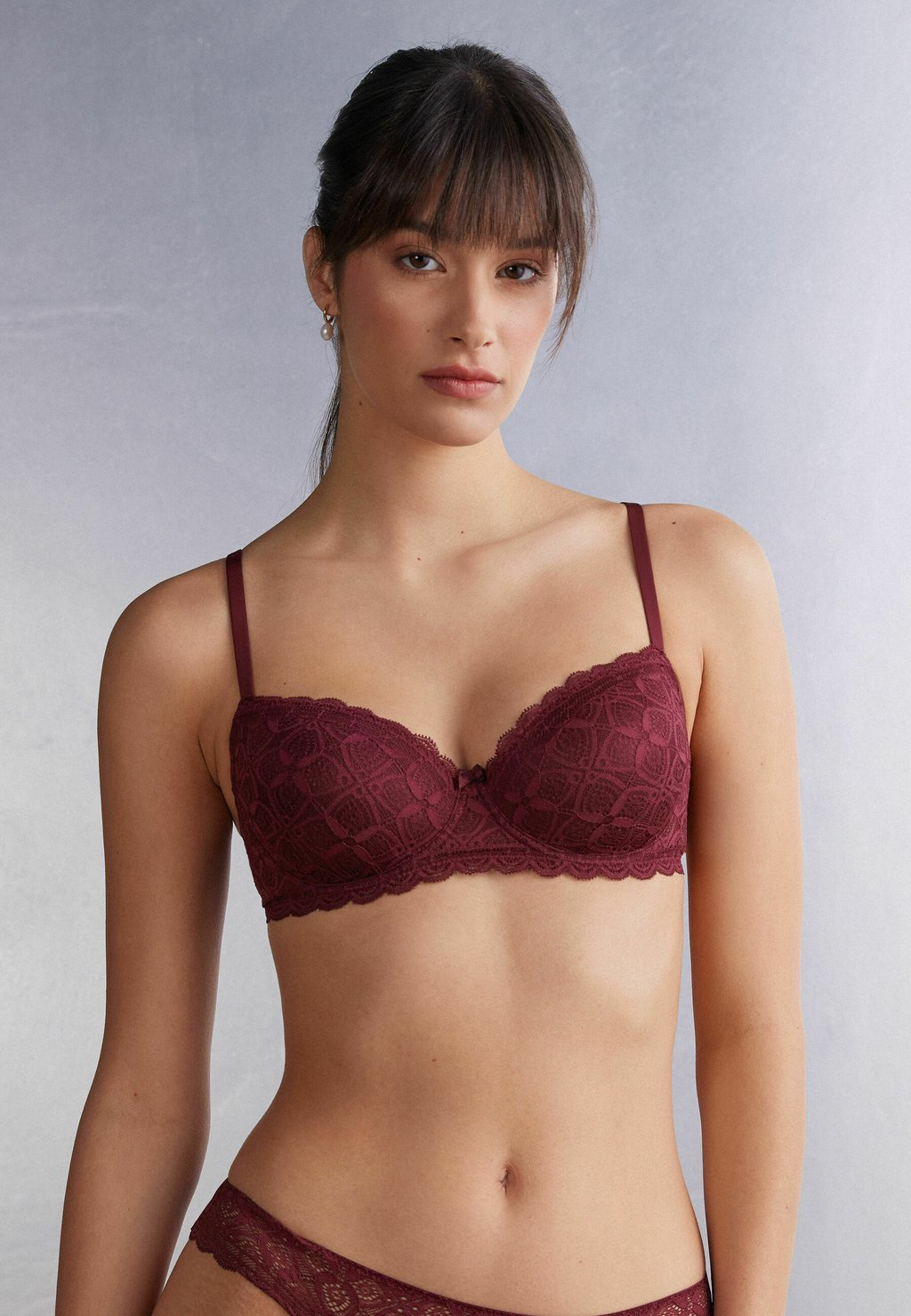 

Бюстгальтер-балконет SOFIA BALCONETTE Intimissimi, цвет bordeaux - folk red