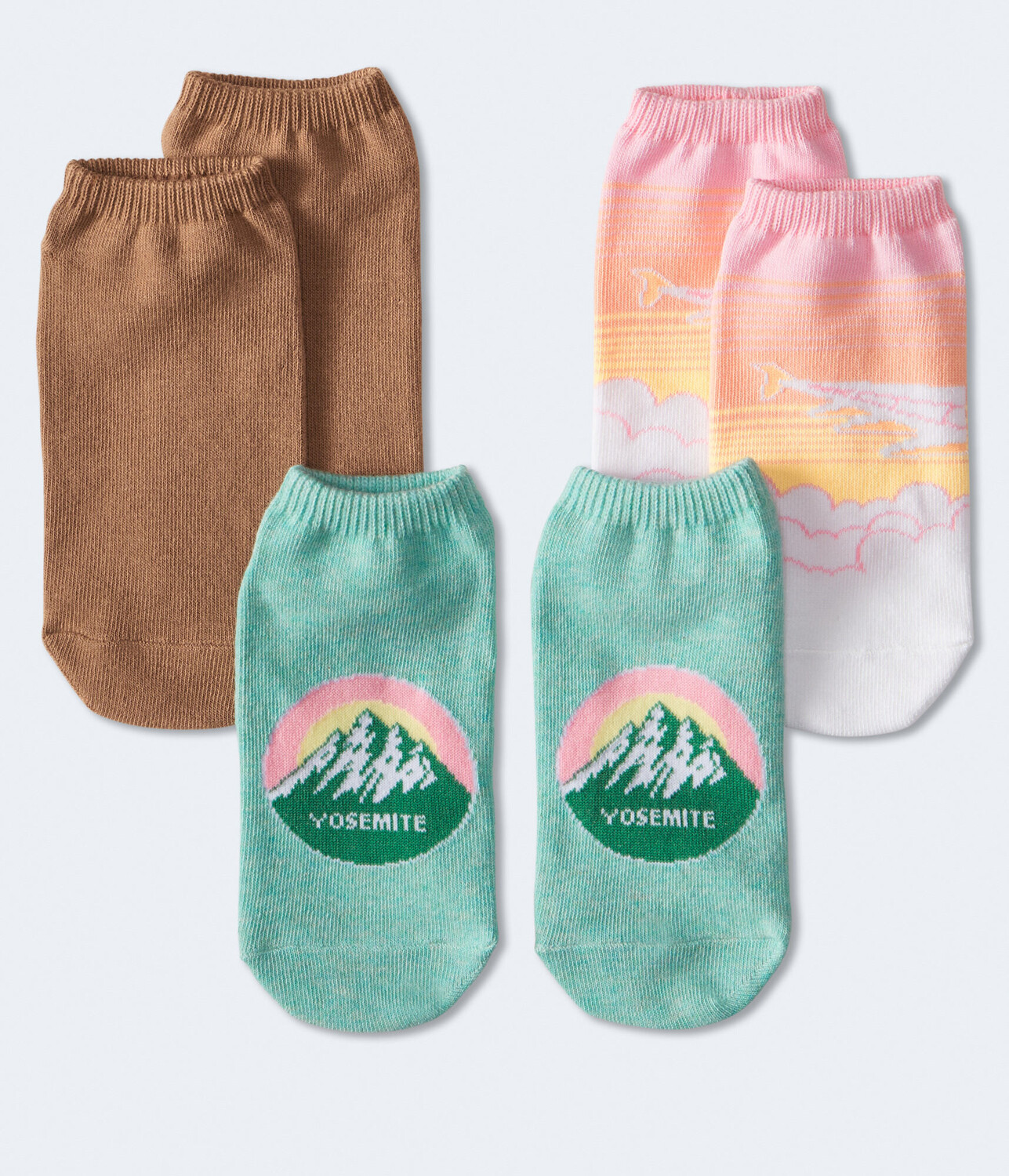 

Комплект носков до щиколотки Yosemite Mountain, 3 шт. Aeropostale, зеленый