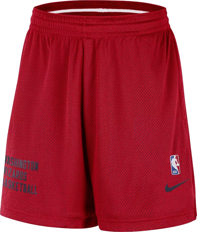 цена Мужские красные сетчатые шорты Nike Washington Wizards