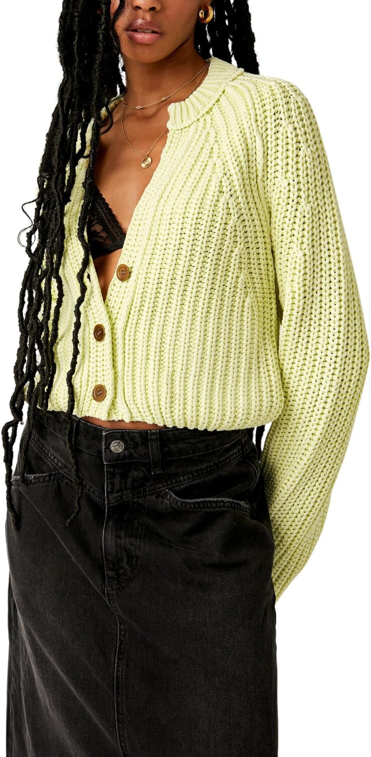 

Свитер Sweet Nothing Cardi Free People, цвет Lime Glow