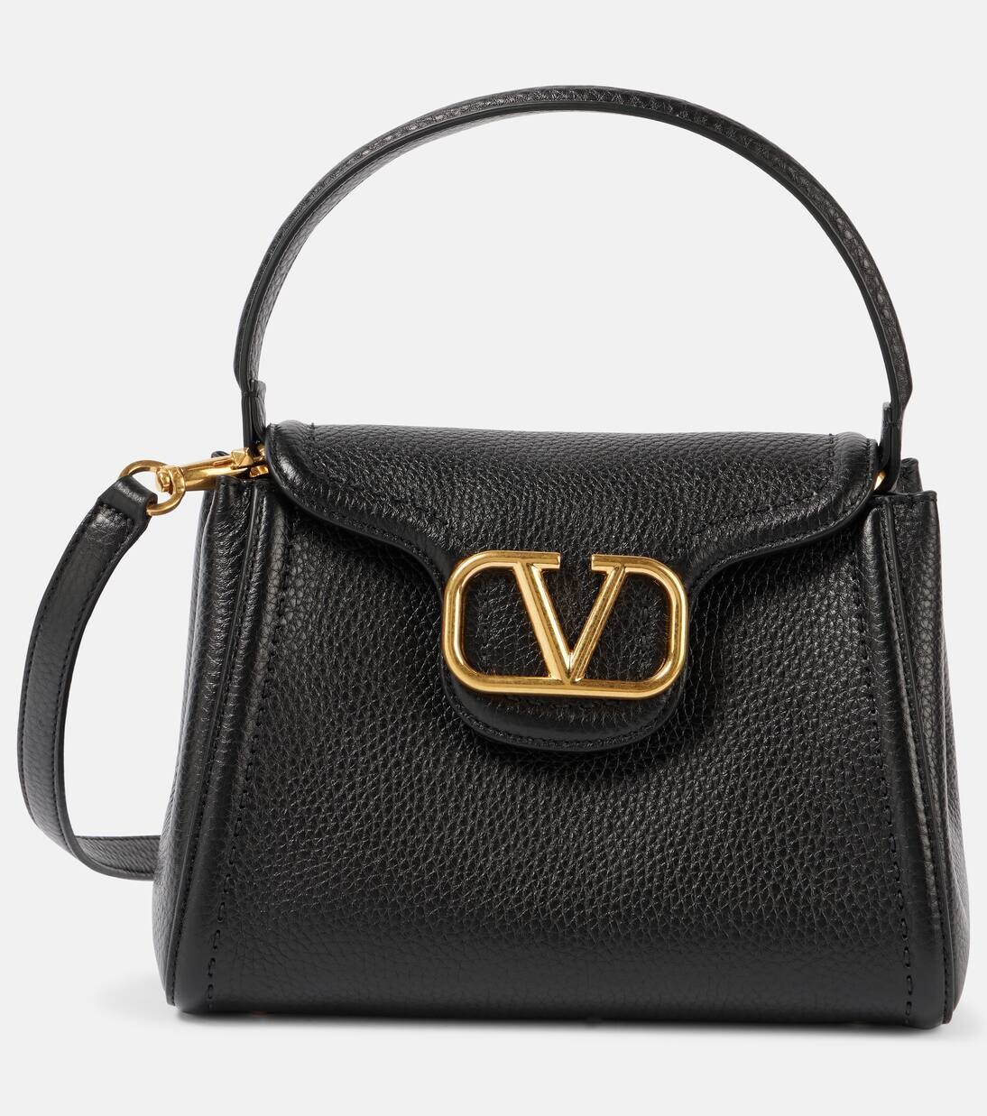 

Кожаная сумка-тоут Alltime Medium Valentino Garavani, черный