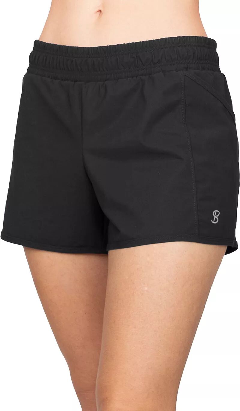 

Женские спортивные теннисные шорты Sofibella с защитой от ультрафиолета, черный