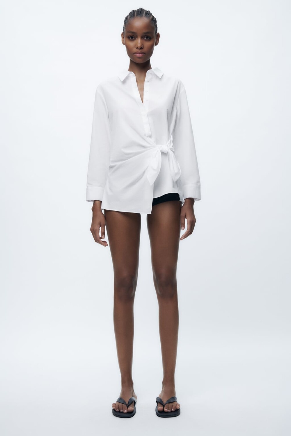 

Рубашка из поплина ZARA, белый