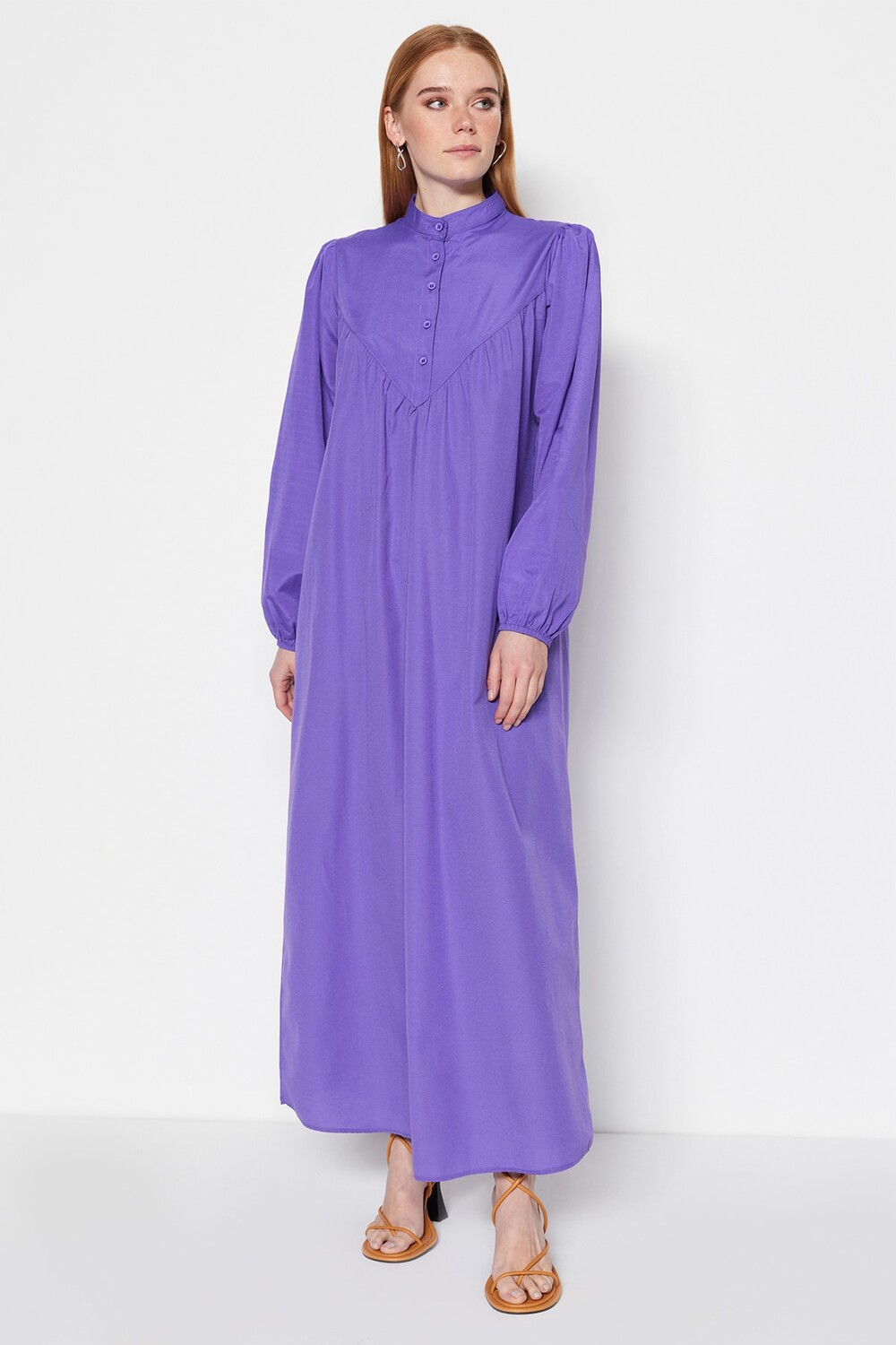 

Платье - Фиолетовое - Фигуристка Trendyol Modest, фиолетовый