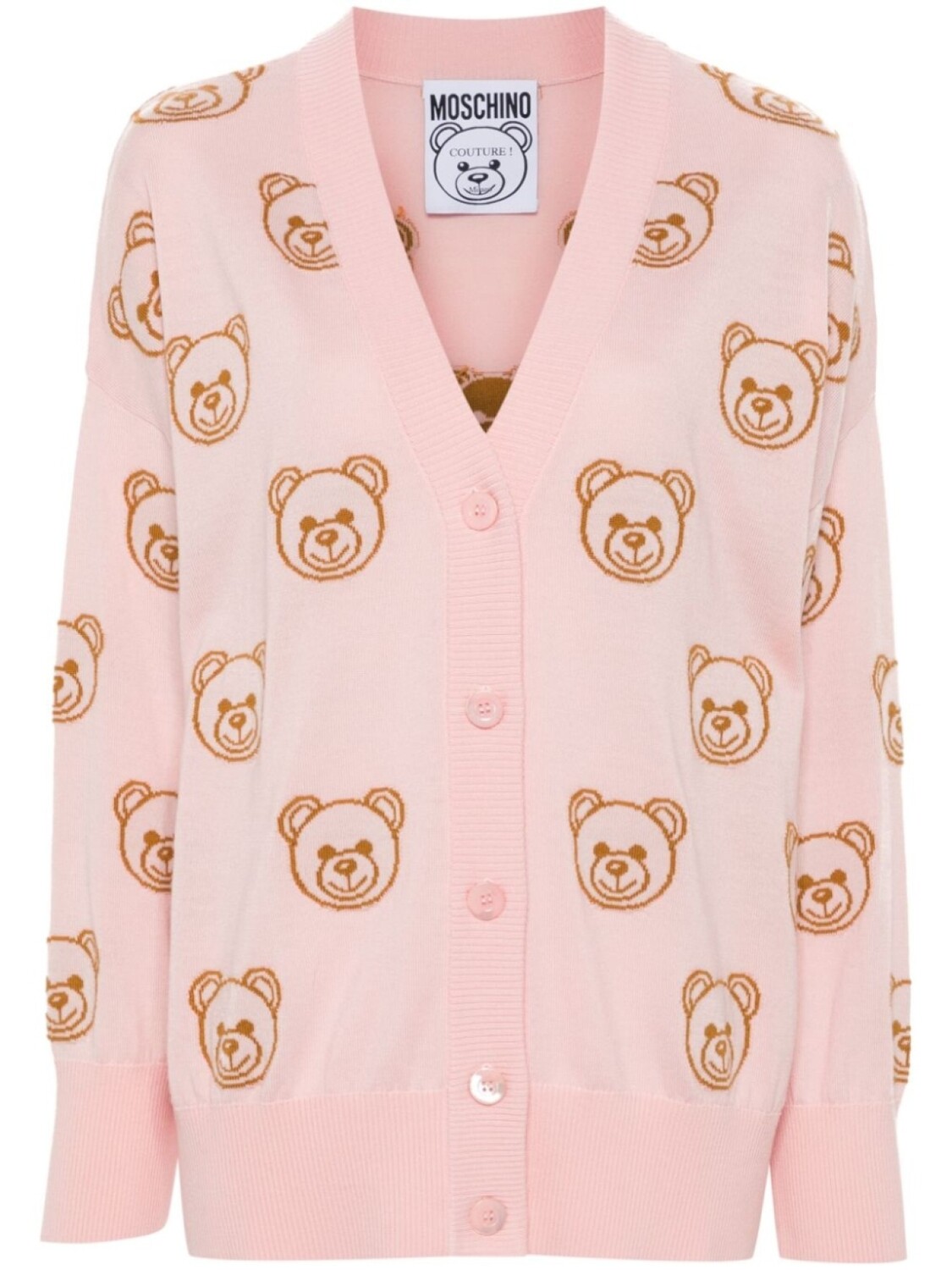 

Moschino кардиган с логотипом, розовый