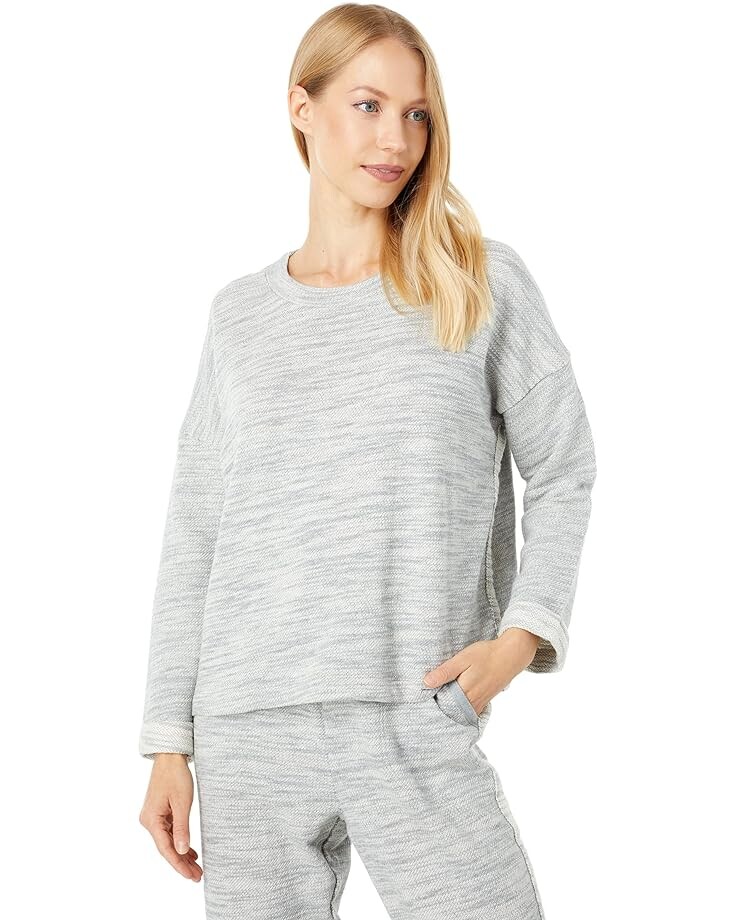 

Толстовка Splendid Dolan Textured Nubby Terry Pullover, серый