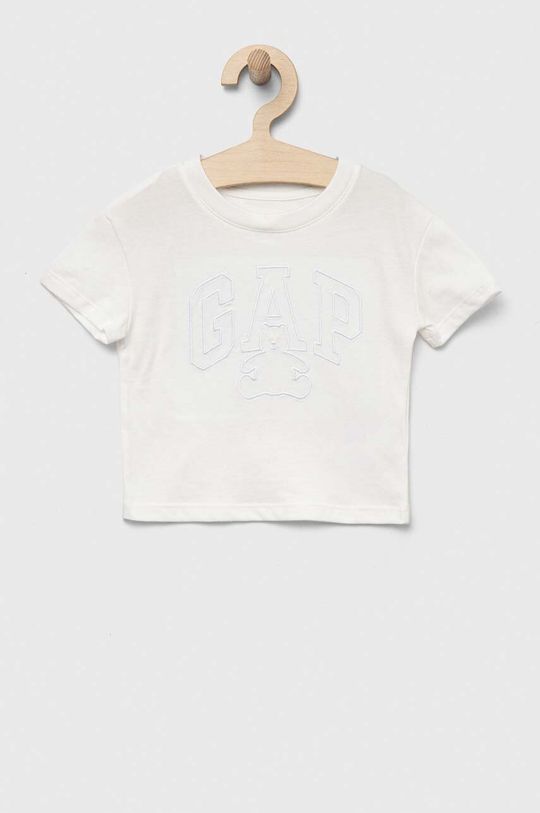 Хлопковая футболка для детей Gap, белый