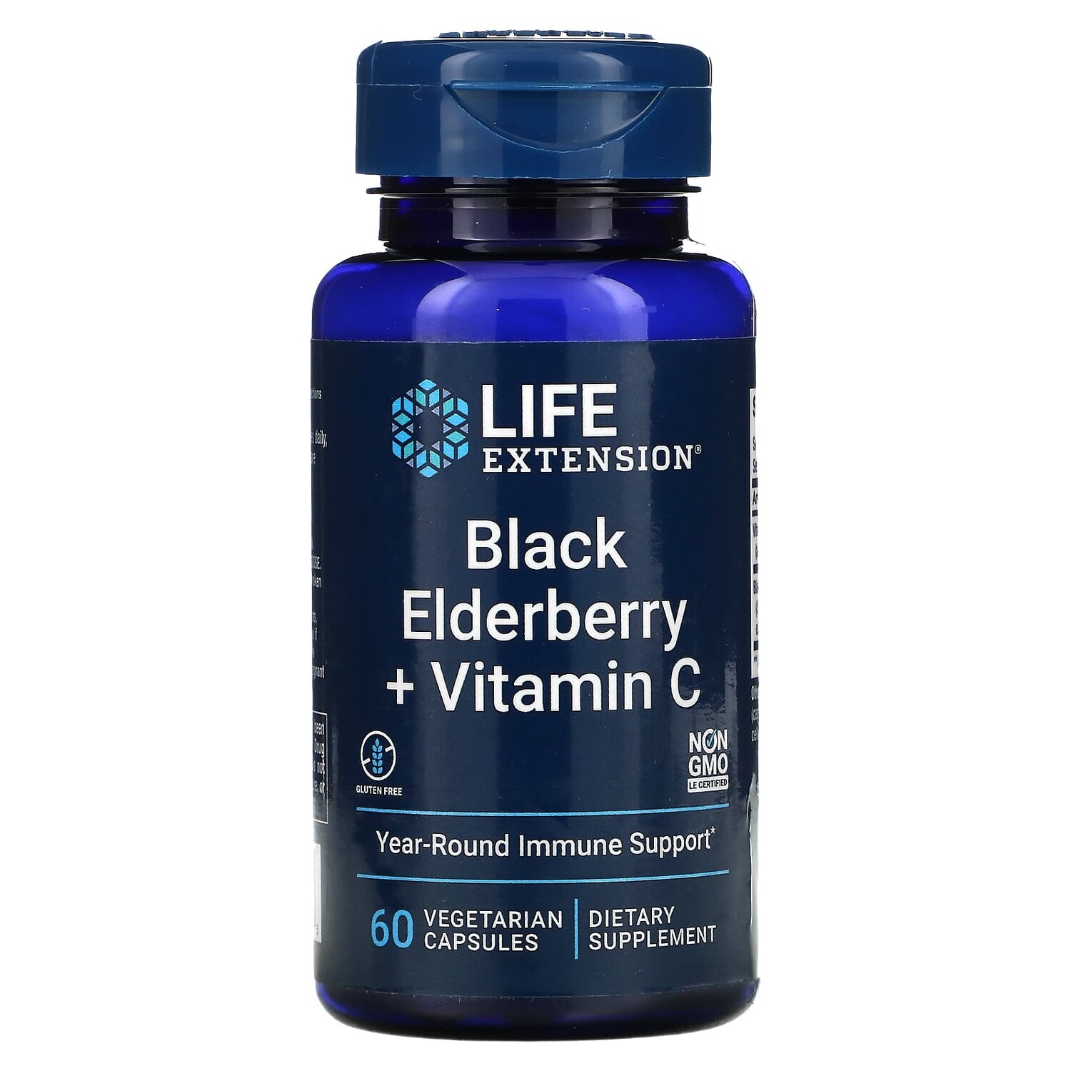 

Черная бузина с витамином C, 60 вегетарианских капсул, Life Extension