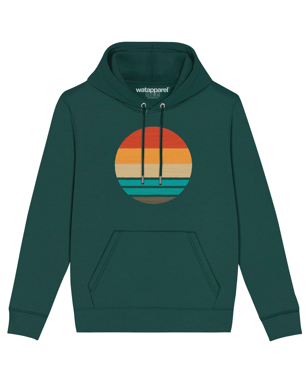 

Толстовка wat Apparel Retro sunset ocean, цвет Glazed Green